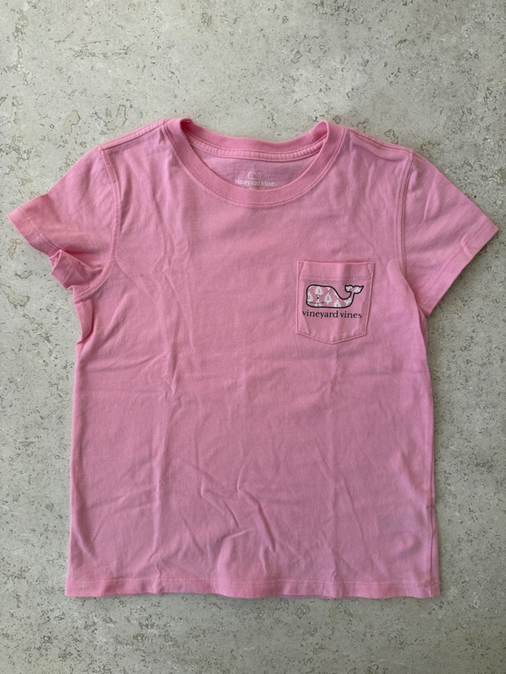 Vineyard Vines Girls Pink Short Sleeve Pocket Tee